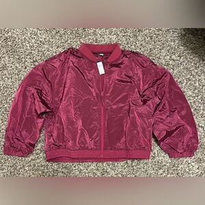 Burgundy Bomber Jacket - Women’s XL